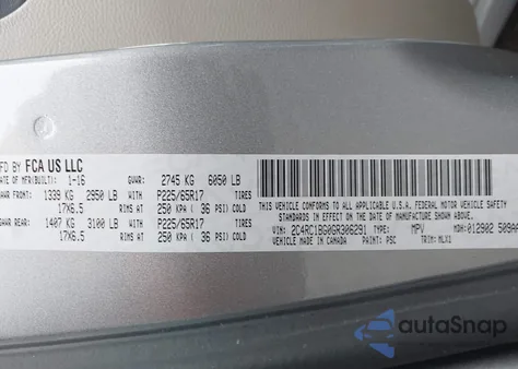 2016 Chrysler Town & Country Touring z USA, uszkodzony, nr VIN 2C4RC1BG0GR306291